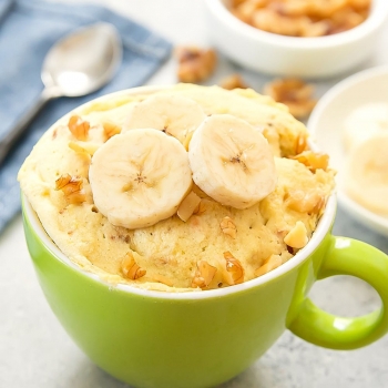 Mug cake de plátano fit